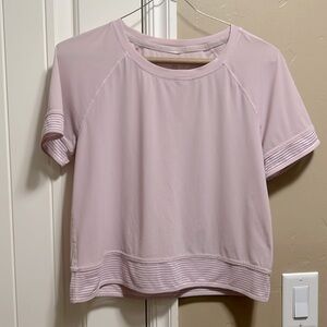 Lululemon Pink Transparent Crop Top size XS